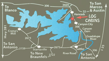 Log Cabins Jacobs Creek Map